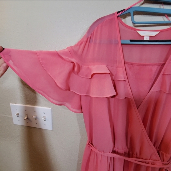 Lauren Conrad Ruffle Wrap Midi Dress - Picture 5 of 7